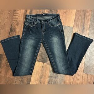WALLFLOWER Blue Denim Women's Jeans, Stretch/Flare, Sz3